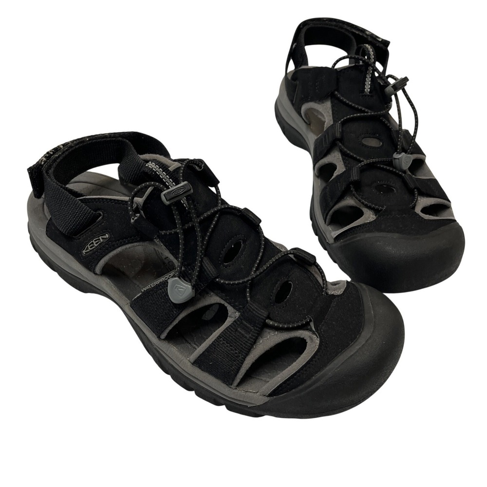 Keen Rapid H2 Water Sandal Black Steel Gray Size 12 Hiking Outdoor Grip Comfort
